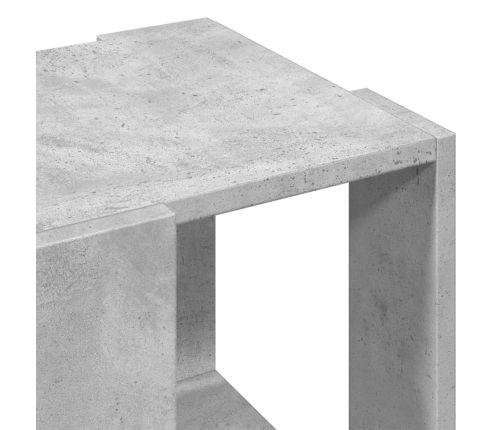 Mesa de centro madera de ingeniería gris hormigón 32x32x30 cm