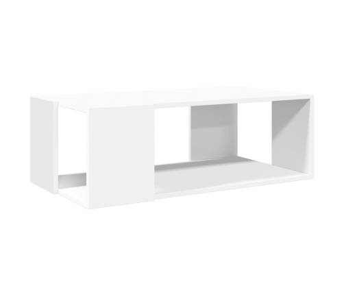 vidaXL Mesa de centro madera de ingeniería blanca 89,5x48x30 cm