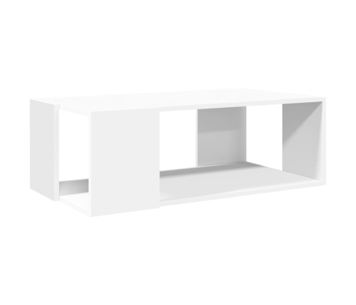 vidaXL Mesa de centro madera de ingeniería blanca 89,5x48x30 cm