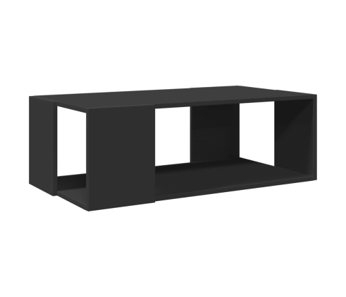 Mesa de centro madera de ingeniería negra 89,5x48x30 cm