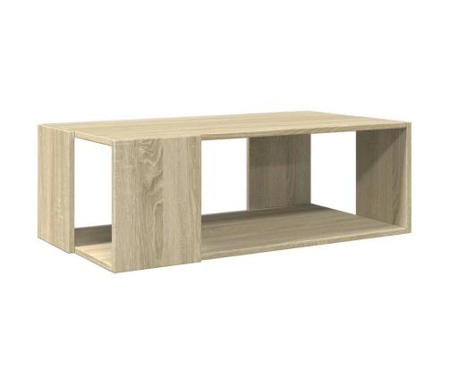 vidaXL Mesa de centro madera de ingeniería roble Sonoma 89,5x48x30 cm