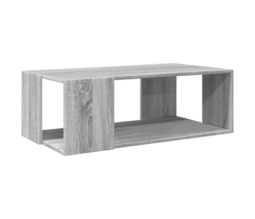 Mesa de centro madera de ingeniería gris Sonoma 89,5x48x30 cm