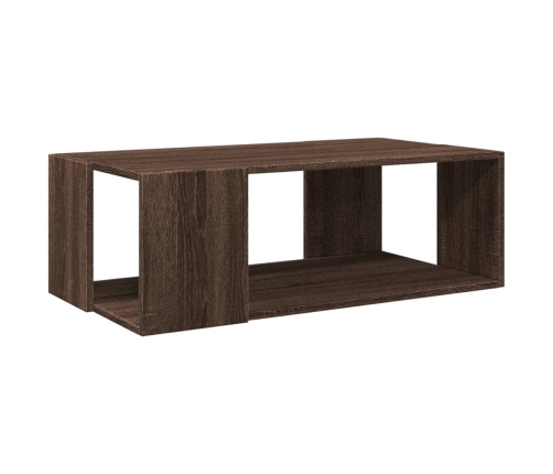 Mesa de centro madera de ingeniería marrón roble 89,5x48x30 cm