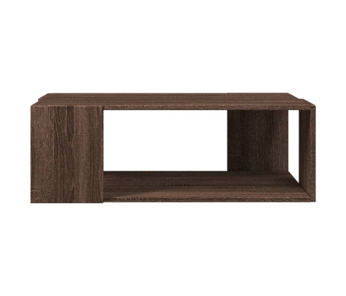 Mesa de centro madera de ingeniería marrón roble 89,5x48x30 cm