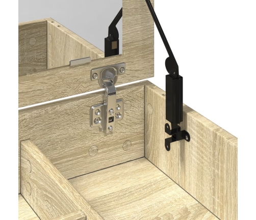 Tocador con espejo roble Sonoma 73x46,5x120 cm