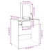 Tocador con espejo marrón roble 73x46,5x120 cm