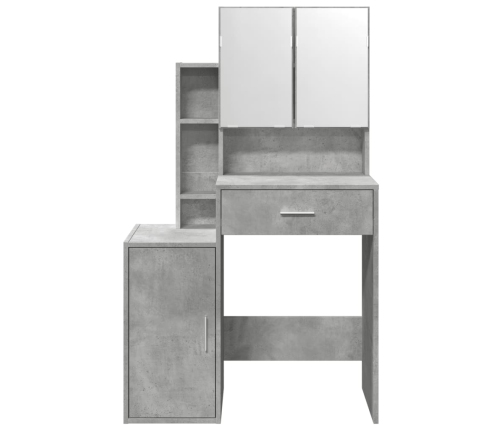 Tocador con mueble gris hormigón 80x35x132 cm