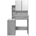 Tocador con mueble gris Sonoma 80x35x132 cm