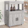 Carrito de bar madera de ingeniería gris Sonoma 60x39,5x89 cm