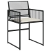 Set de muebles jardín 5 pzas con cojines ratán sintético negro