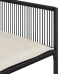 Set de muebles jardín 5 pzas con cojines ratán sintético negro