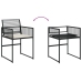 Set de muebles jardín 5 pzas con cojines ratán sintético negro