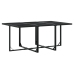 Set de comedor jardín 11 pzas con cojines ratán sintético negro