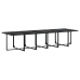 Set de muebles jardín 17 pzas con cojines ratán sintético negro