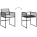 Set de muebles jardín 17 pzas con cojines ratán sintético negro