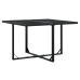 Set de comedor de jardín 9 pzas y cojines ratán sintético negro