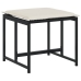 Set comedor de jardín con cojines 13 pzas ratán sintético negro