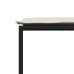 Set comedor de jardín con cojines 15 pzas ratán sintético negro