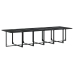 Set de muebles jardín 17 pzas con cojines ratán sintético negro