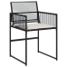 Set de muebles jardín 17 pzas con cojines ratán sintético negro