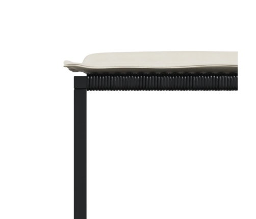 Set de muebles jardín 17 pzas con cojines ratán sintético negro