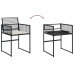 Set de muebles jardín 17 pzas con cojines ratán sintético negro