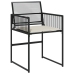 Set de muebles jardín 5 pzas con cojines ratán sintético negro