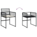 Set de comedor jardín 11 pzas con cojines ratán sintético negro