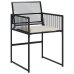 Set de comedor jardín 11 pzas con cojines ratán sintético negro