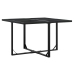 Set de comedor de jardín 9 pzas y cojines ratán sintético negro