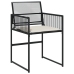Set de comedor jardín 11 pzas con cojines ratán sintético negro