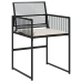 Set comedor de jardín con cojines 13 pzas ratán sintético negro