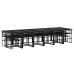 Set de muebles jardín 17 pzas con cojines ratán sintético negro