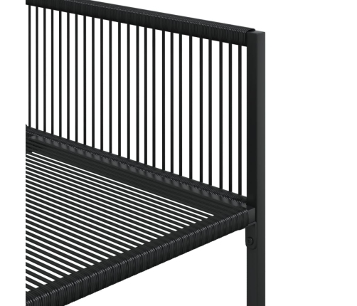 Juego de comedor de jardín 7 piezas ratán sintético negro