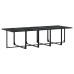 Set de comedor de jardín 11 pzas ratán sintético negro