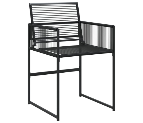 Set de comedor de jardín 11 pzas ratán sintético negro