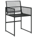 Set de comedor de jardín 11 pzas ratán sintético negro