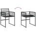 Set de comedor de jardín 11 pzas ratán sintético negro