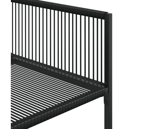 Set de comedor de jardín 11 pzas ratán sintético negro