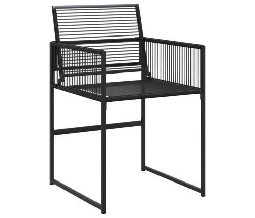 Set de comedor de jardín 11 pzas ratán sintético negro