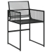 Set de comedor de jardín 11 pzas ratán sintético negro