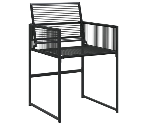 Set de comedor de jardín 15 pzas ratán sintético negro