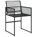Set de comedor de jardín 15 pzas ratán sintético negro