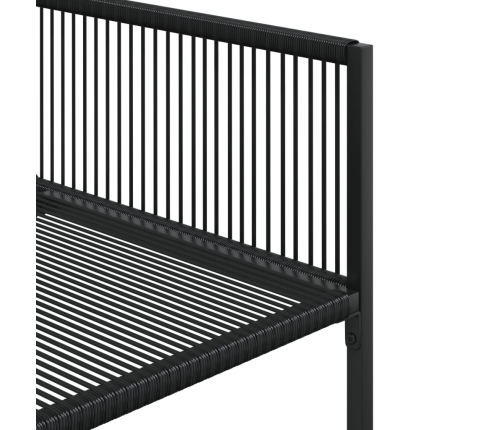 Juego de comedor de jardín 9 piezas ratán sintético negro