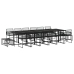 Set de comedor de jardín 17 pzas ratán sintético negro