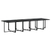 Set de comedor de jardín 17 pzas ratán sintético negro