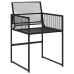 Set de comedor de jardín 17 pzas ratán sintético negro