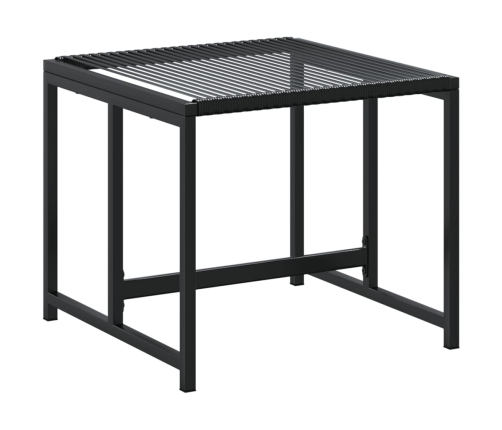 Set de comedor de jardín 17 pzas ratán sintético negro
