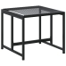 Set de comedor de jardín 17 pzas ratán sintético negro