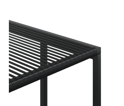Set de comedor de jardín 17 pzas ratán sintético negro